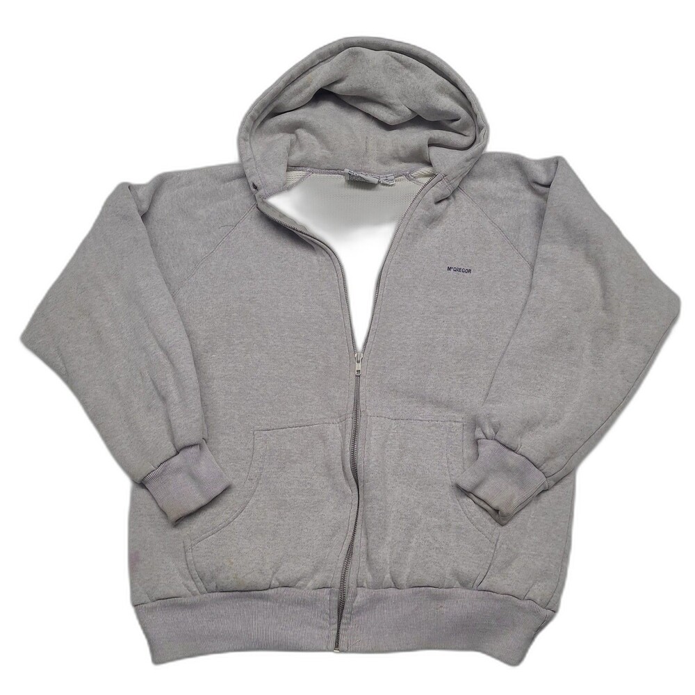 Vtg MacGregor Thermal lined Zip hoodie Heavyweight Waffle knit